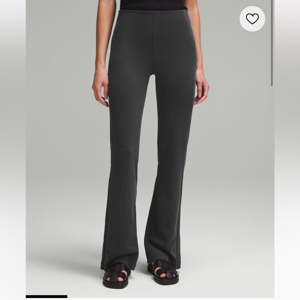 Lululemon Brushed Softstreme Ribbed Zip-Flared Pant